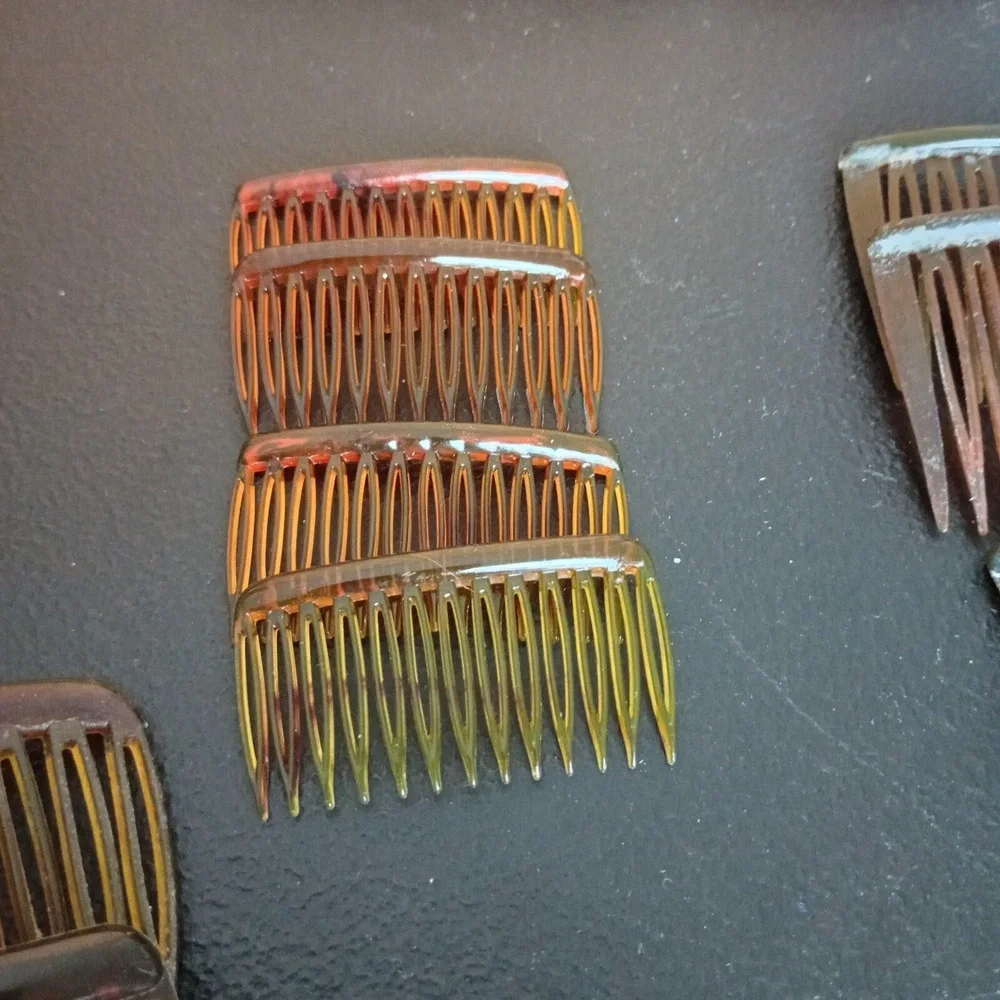 Vintage Tortoiseshell‎ Hair Barrette Comb Lot Goody Unbranded